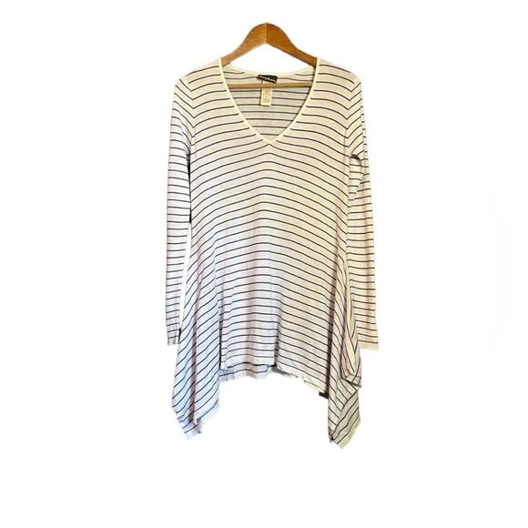 Tommy Bahama striped asymmetric sweater - Picture 1 of 10